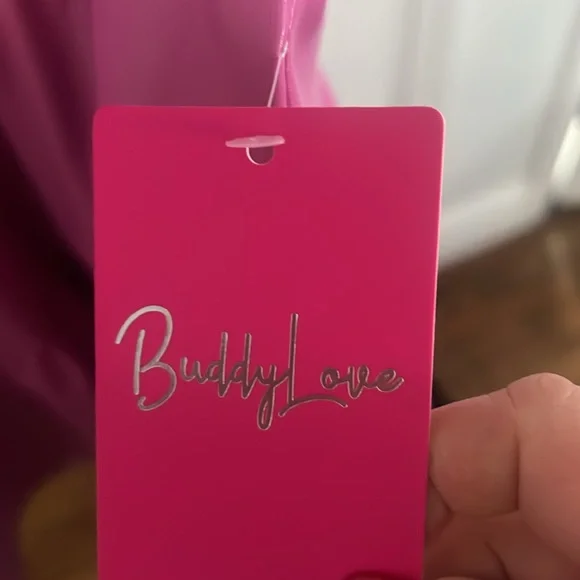 Buddy Love Dress pink faux leather size L - Picture 4 of 10